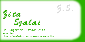 zita szalai business card